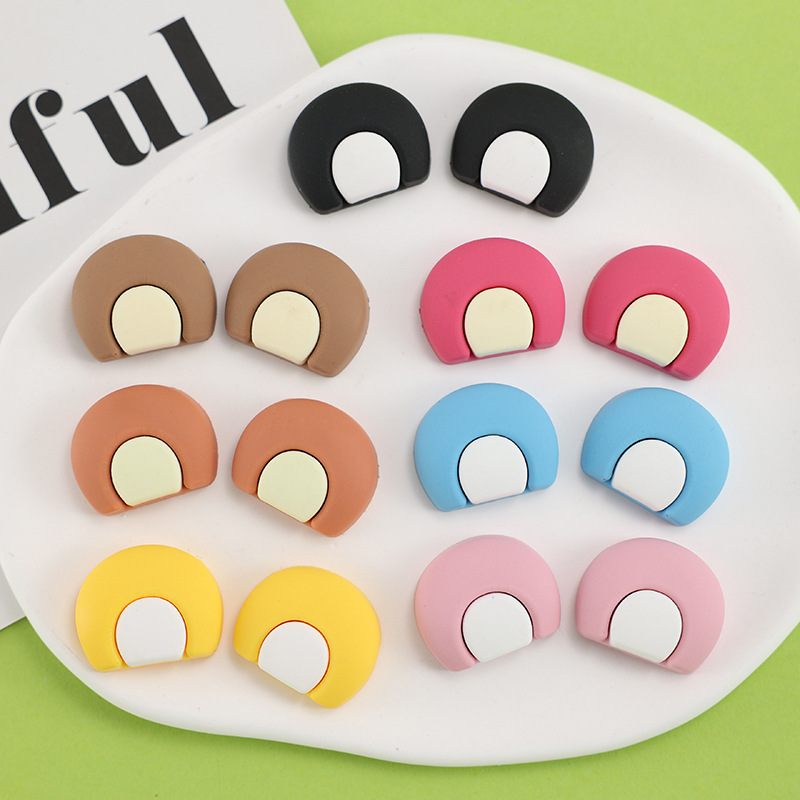 卡通立体熊耳朵软胶PVC配件diy手机壳材料包收纳盒水杯洞洞鞋贴片