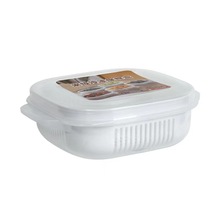 日式米饭保鲜盒 厨房葱姜蒜收纳盒 方形备菜盒食物水果食品专用
