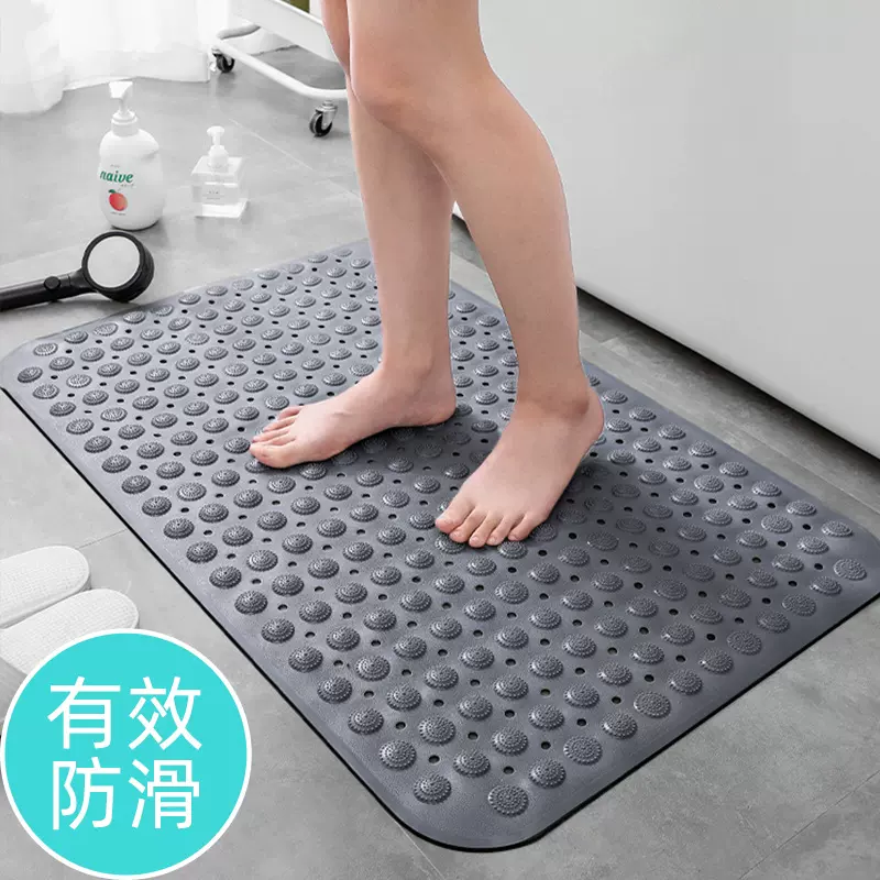 方形防滑垫浴室垫洗澡防摔环保家用卫生间吸盘地垫卫浴按摩脚垫子