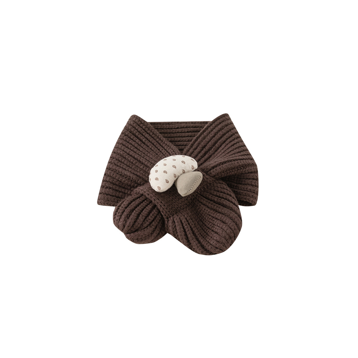 Bufandas infantiles invierno nuevo hongo tridimensional niñas bebés grueso caliente protector de cuello niño de punto cruzado bucal