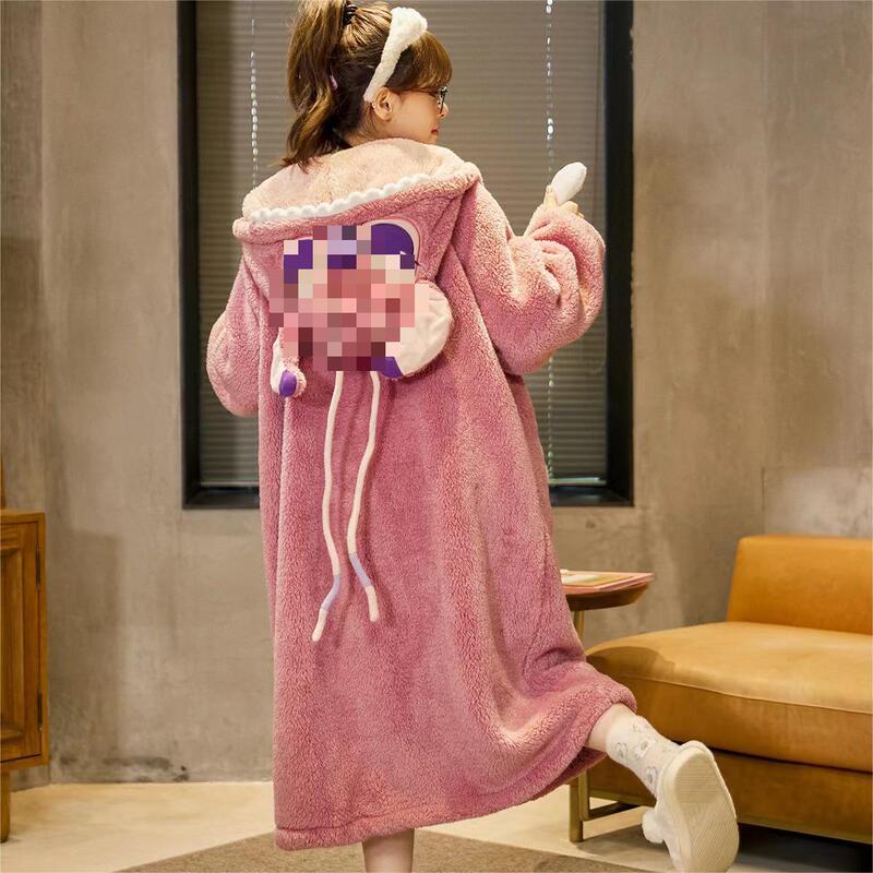 秋冬のベルベットの暖かいサンゴのベルベットのパチャ犬の寝衣の家の服の美楽ティのモンスターのパジャマは代行できます。|undefined