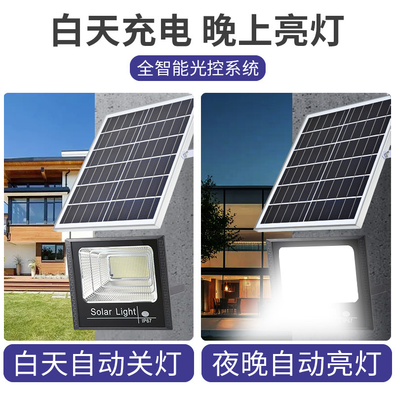 Batch Exclusive Chengjia Solar Wholesale Lights Outdoor Garden Lights Cross-Border Floodlights New Rural Street Lights Manufacturer