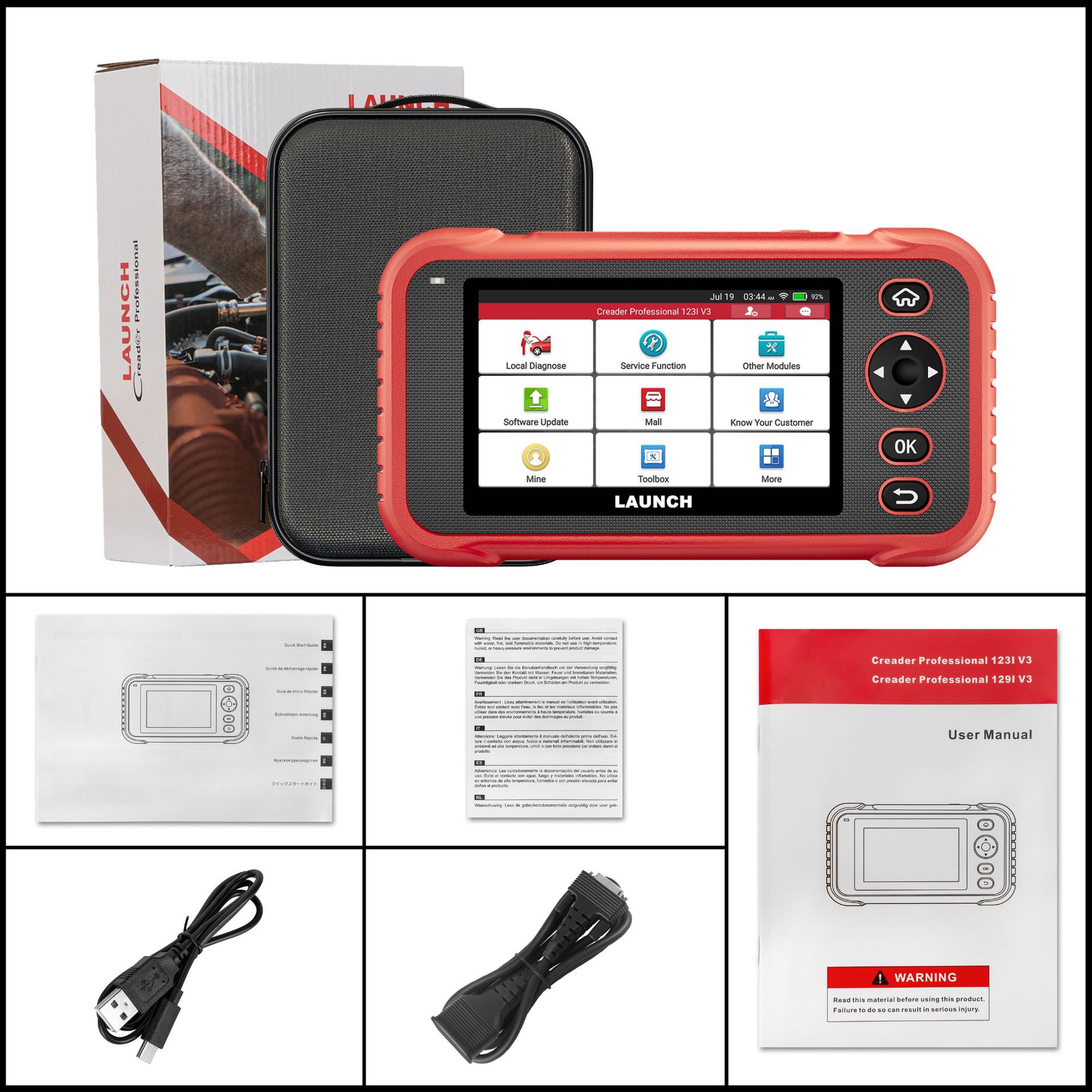 Yuan Zheng LAUNCH CRP123i/CRP123E car fault diagnosis instrument car detector foreign trade version