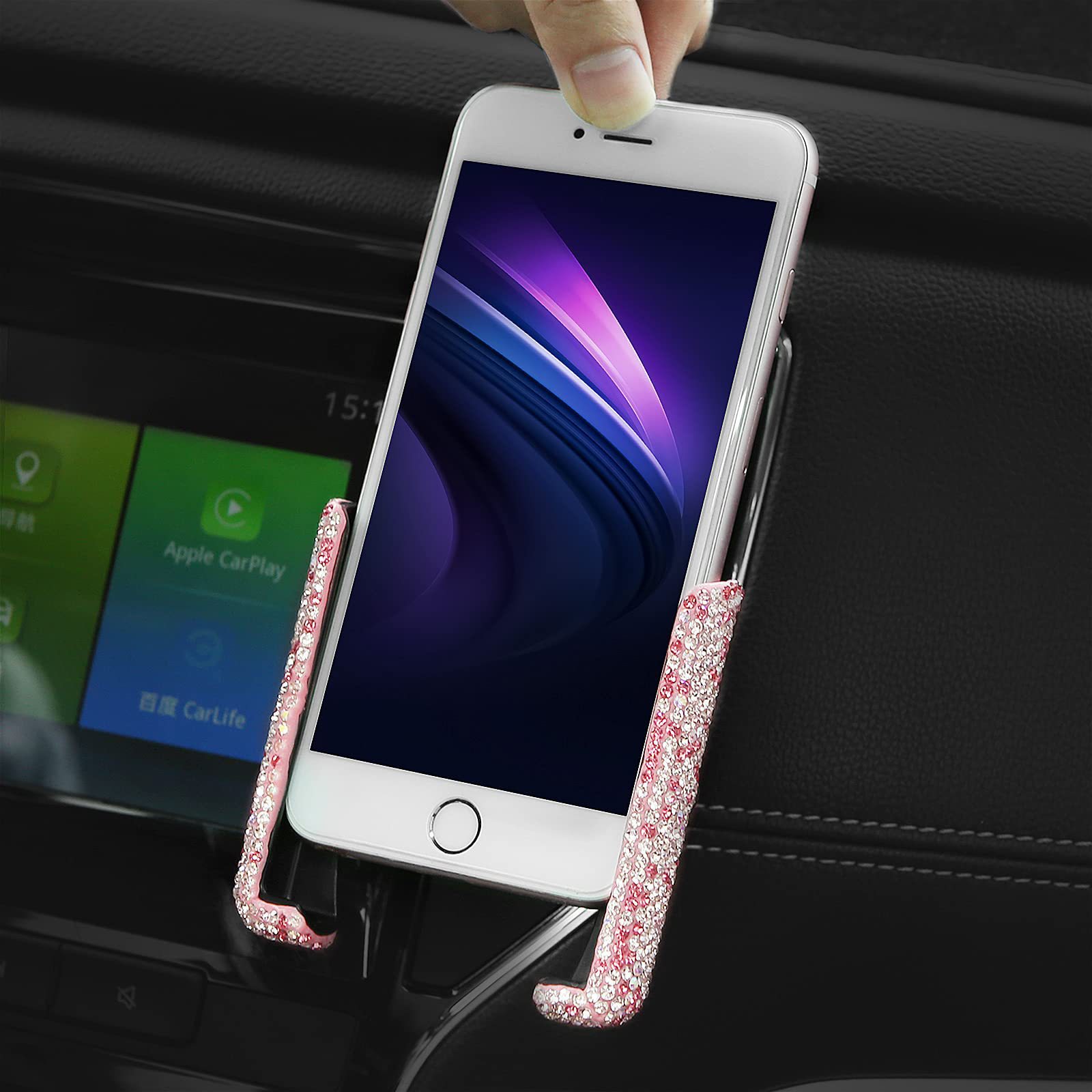 Rhinestone Car Phone Holder Air Vent Mount
