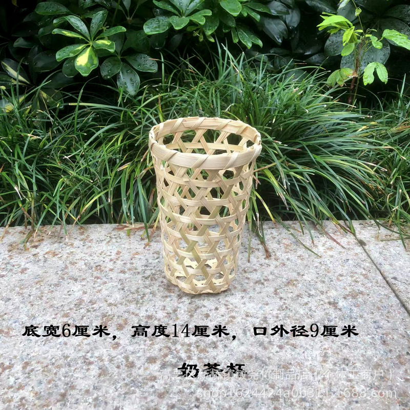 ミニ竹編み逸品手作りアクセサリー豚籠仔ミルクティーカップお菓子竹籠飾り竹達小鶏籠|undefined