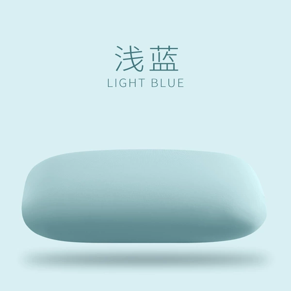 Light Blue [Summer Cool Ice Silk Style] [Memory Foam Pillow Core]