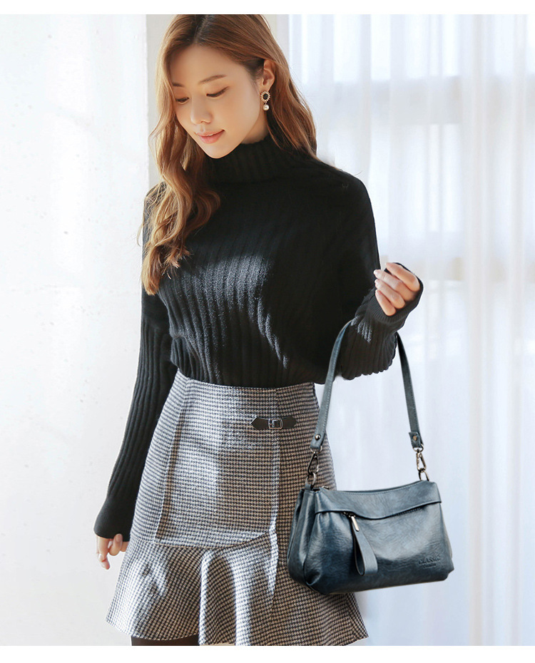 긴 + 짧은 숄더 스트랩 블루