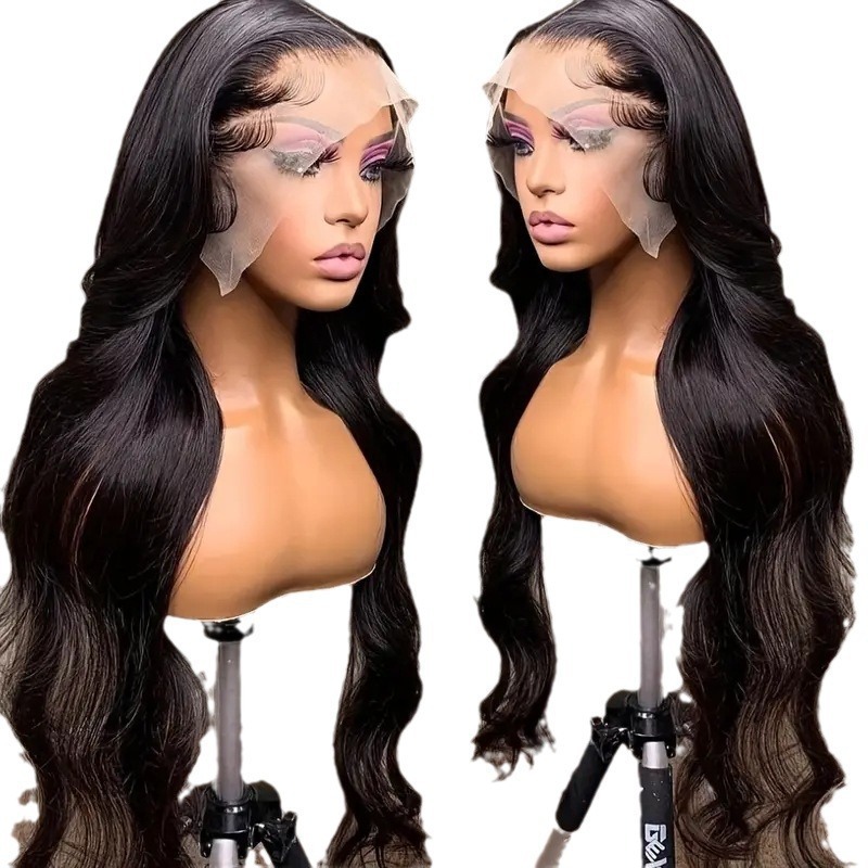 comercio exterior 13 * 4 pelucas de moda Amazon venta caliente ondulación larga fibra de cabello rizado completo