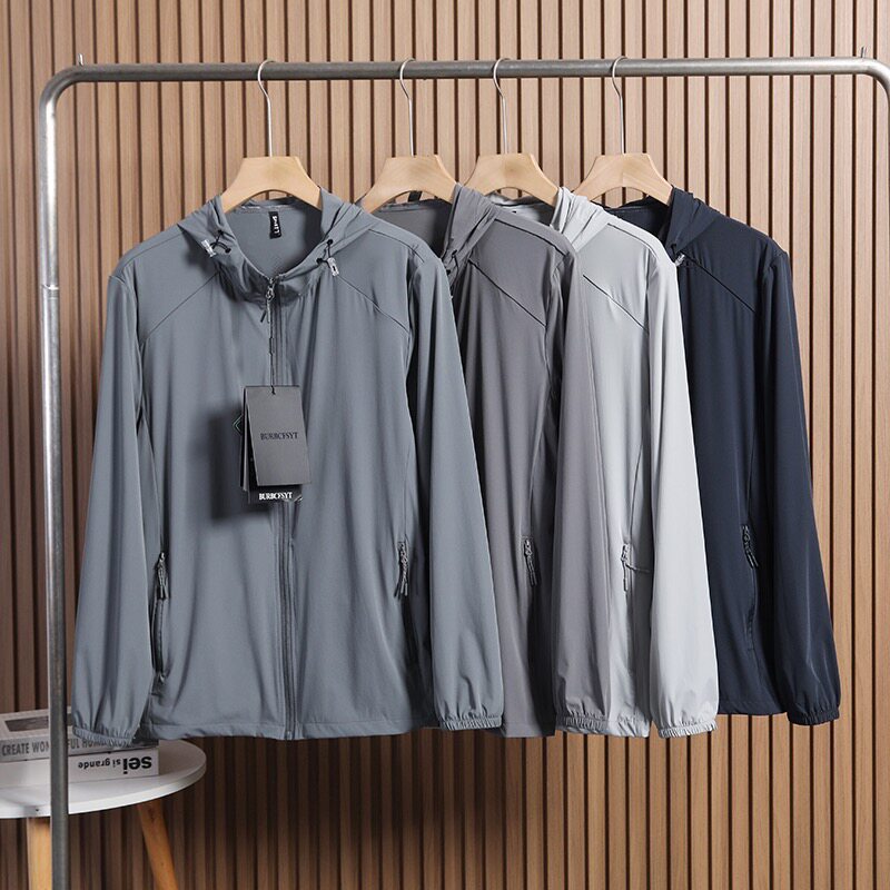 Same Style as Xiaoshujia! Summer Outdoor Elastic Breathable Hooded Sun Protection Clothing for Men, Casual Uv-Resistant Skin Jacket