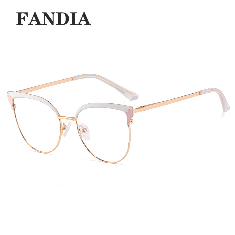 91226 transfronteriza nuevo anti-azul gafas de luz grados miopía de las mujeres Corea de moda de metal gafas redondas marco de los hombres