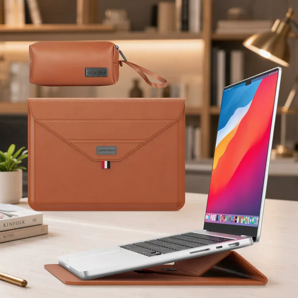 Suitable for Huawei 15inch Computer Sleeve Bag, Pu Waterproof Envelope Stand Protective Cover, Simple Notebook Bag