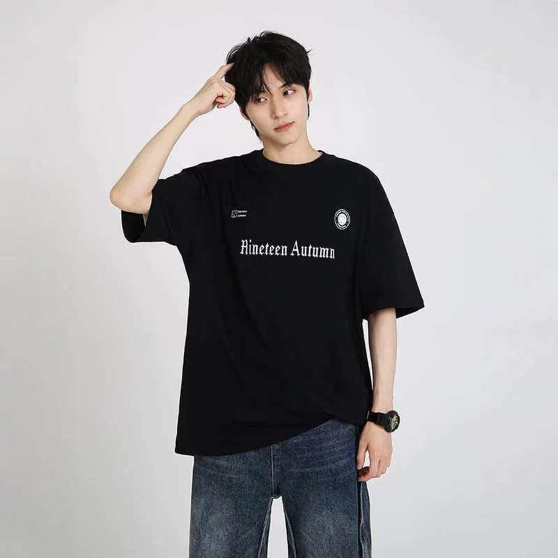 American-Style Trendy Couple Short-Sleeve T-Shirts for Men and Women, Summer Design with a Cool and Stylish Print, Oversized Pure Cotton T-Shirt American-Style Trendy Couple Short-Sleeve T-Shirts for Men and Women, Summer Design with a Cool and Stylish Print, Oversized Pure Cotton T-Shirt