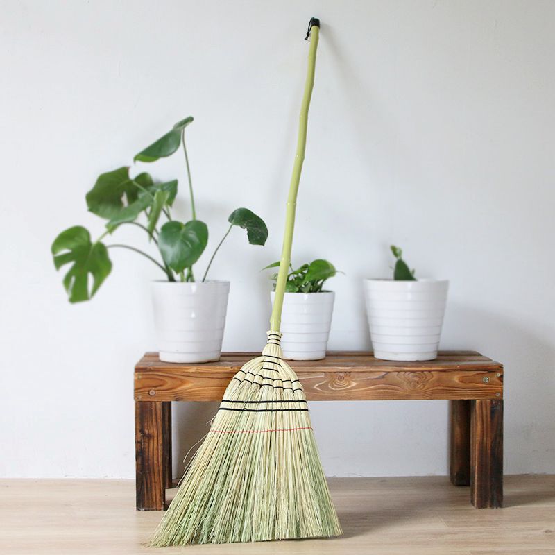 Factory direct supply handmade sorghum grass broom Japanese indoor plant sweeping carpet woven personalized wool broom