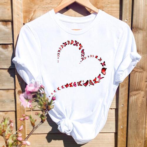 Cross-border T-shirts on AliExpress, Amazon, independent stations, women's short sleeves, WISH in stock, TEMU