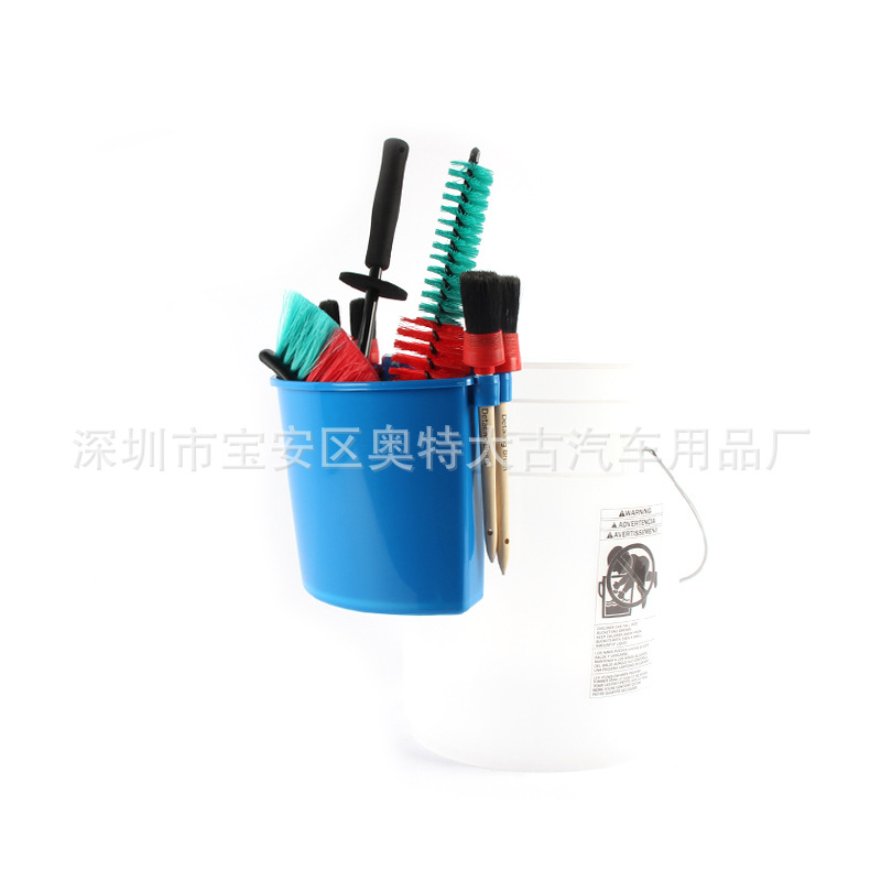汽车两桶水洗车桶美式挂桶可装刷子储存塑料侧挂桶洗车用品悬挂