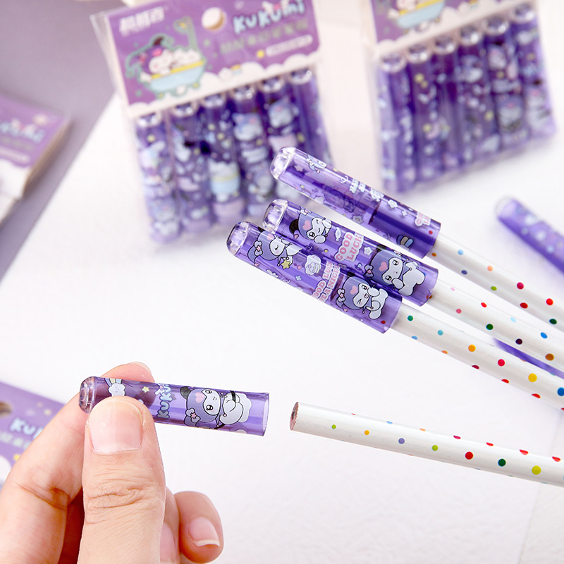 Nuevo producto cubierta de tapa de lápiz lindo dibujo animado cool coolm cubierta de lápiz transparente cubierta de punta de lápiz para estudiantes de primaria papelería