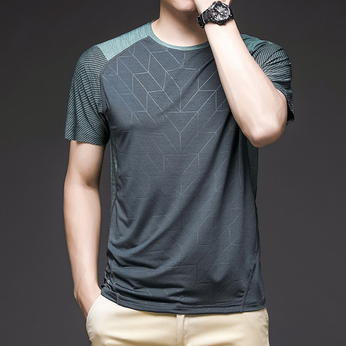 Sports quick-drying T-shirt men's ice silk short-sleeved suit summer thin top vest running clothes breathable half-sleeve