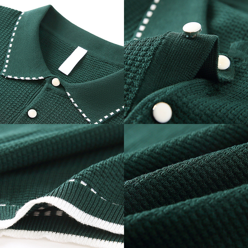Camiseta polo con solapa falsa de dos piezas camiseta de manga corta de hombre empalmado con medio cremallera vieja fábrica de viento de verano al por mayor