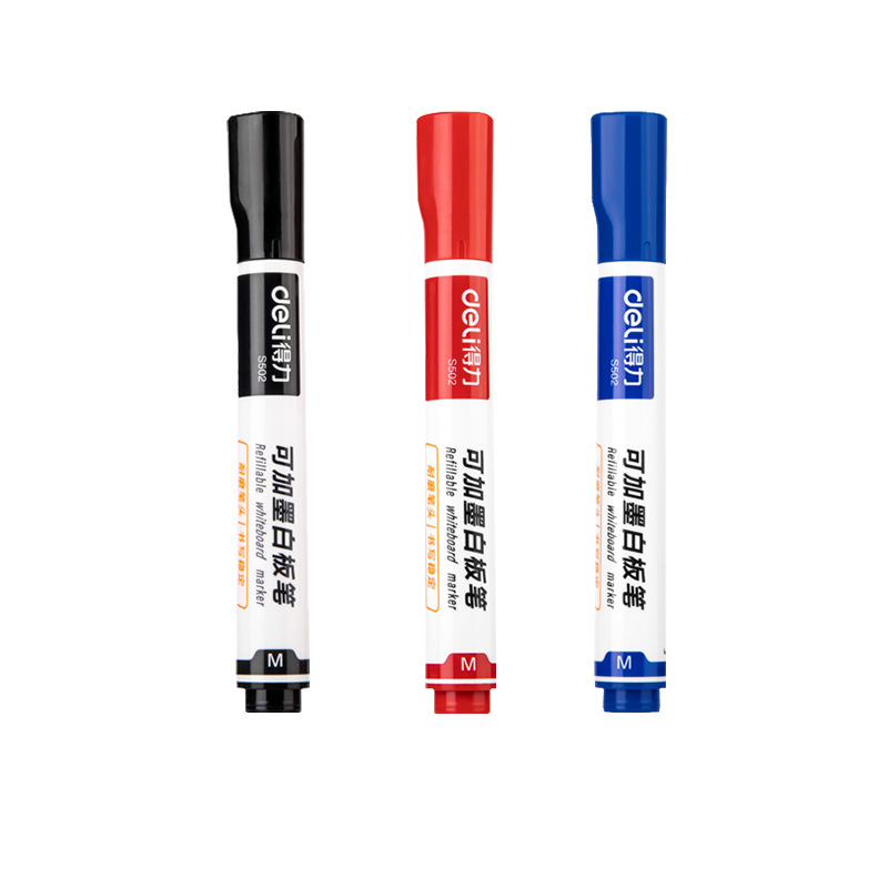 Deli S502 pizarra pluma gran capacidad fácil de limpiar pizarra pluma Rojo Negro azul tinta añadido pizarra