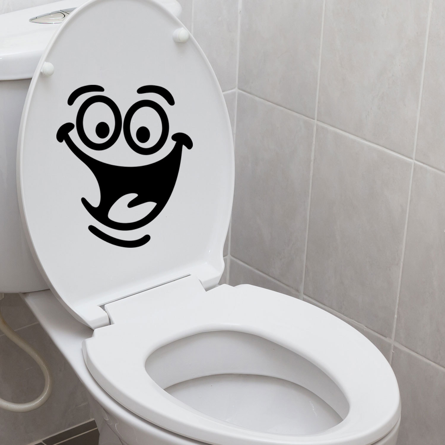 New smiley face toilet stickers cross-border removable bathroom toilet decoration fashion personality small stickers wall stickers 342