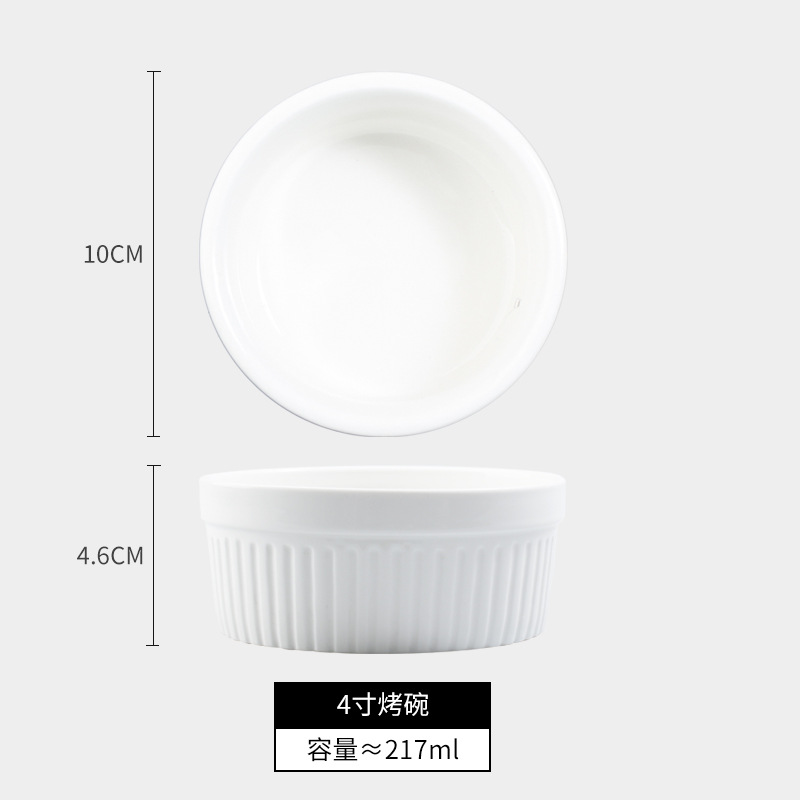 Cerámica shufulei tazón para hornear doble piel leche postre tazón pudín taza pastel al vapor tazón de pan taza de rayas molde para hornear