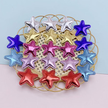 diy饰品配件布艺2.5厘米PU五角星儿童发夹头饰包包文具装饰辅料星
