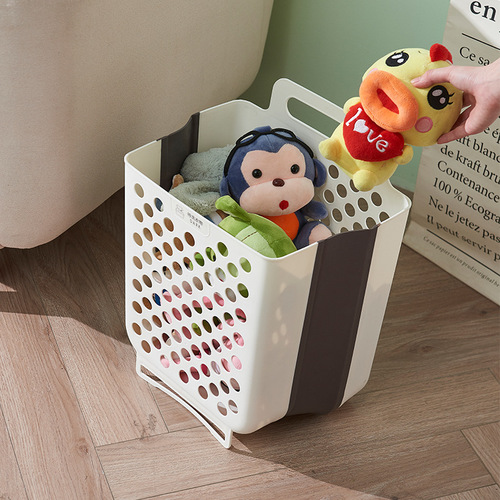 Foldable dirty clothes basket household wall-mounted hole-free bathroom debris storage basket dirty clothes basket bathroom to store clothes