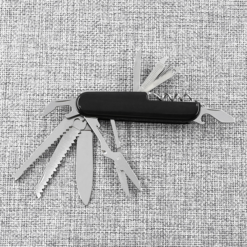 多功能户外小刀 野营礼品军刀 不锈钢11开多用途小刀 户外折叠刀