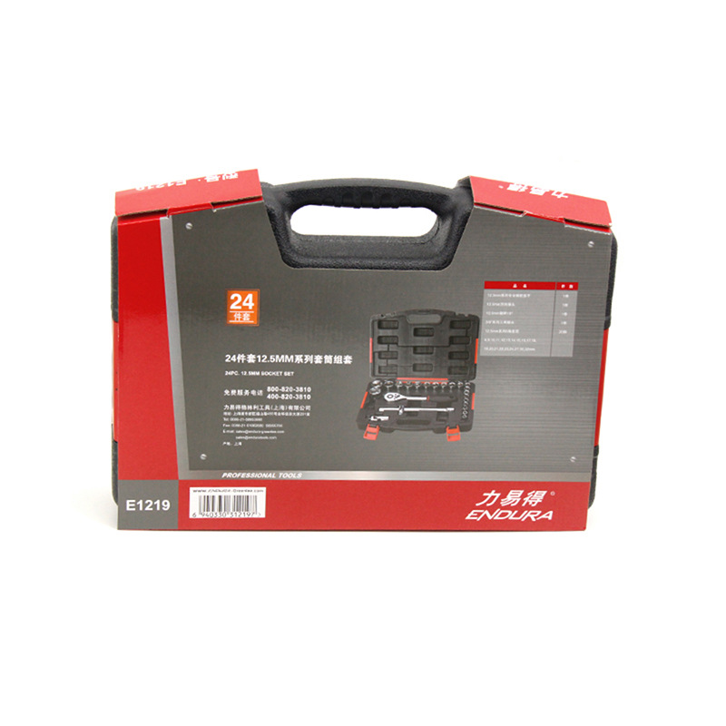 쉽게 (ENDURA) 휴대용 조합 도구 24 12.5MM 시리즈 슬리브 세트 E1219