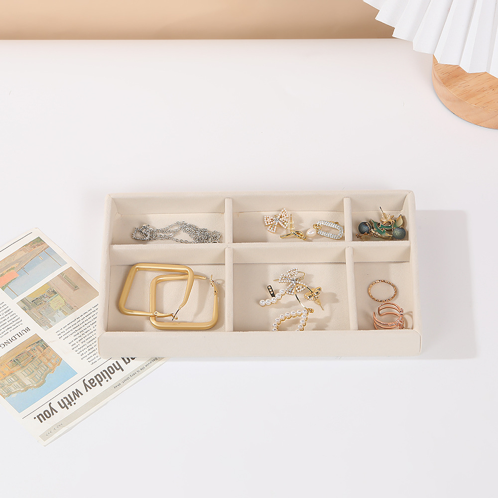 Contador cajón cascada bandeja de joyería almacenamiento para ver paleta pendientes pendientes anillos collares joyería caja de almacenamiento al por mayor