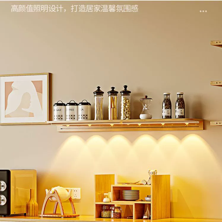Self-adhesive induction interior lighting for wardrobe, lamp, light strip