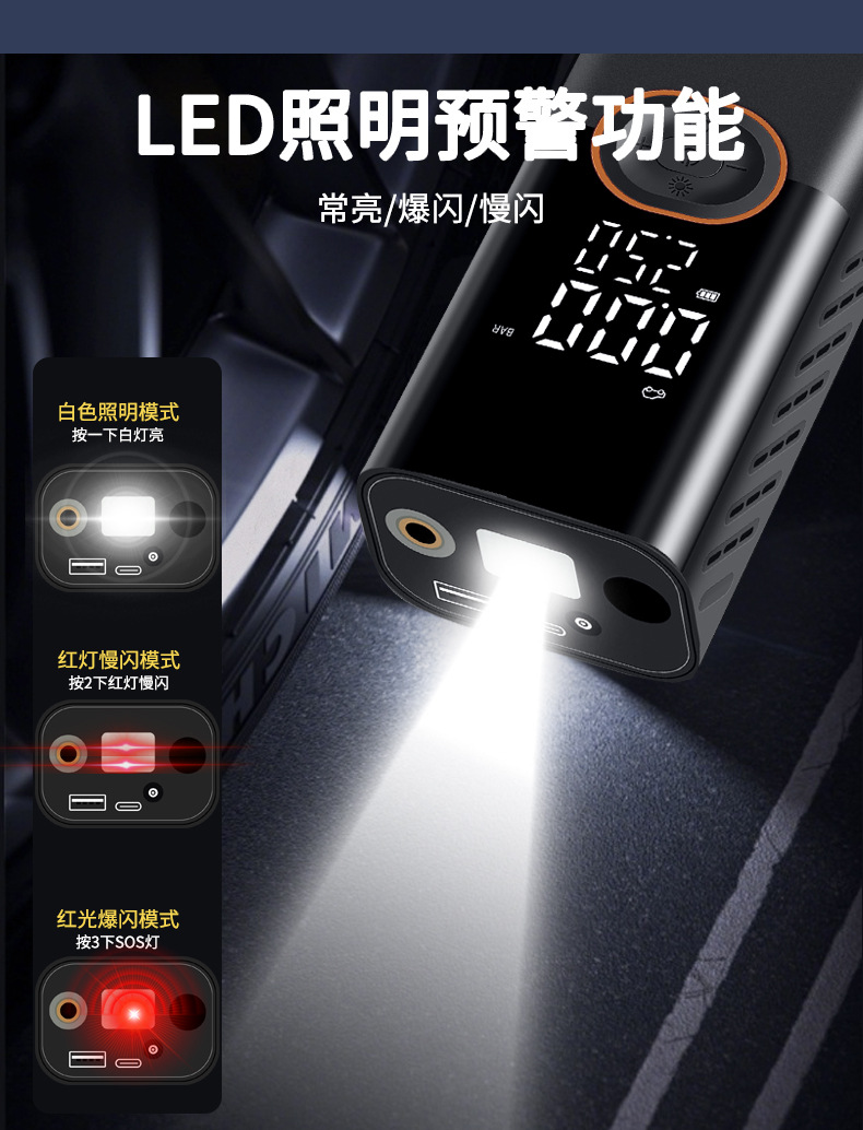 Cross-Border Exclusive Supply of Car-Mounted Wireless Air Pumps, Portable Mini Electric Air Pumps, High-Pressure Air Pumps for Car Tires