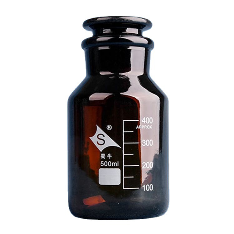 蜀牛牌实验室器皿批发磨口大口棕色试剂瓶中性料广口试剂瓶