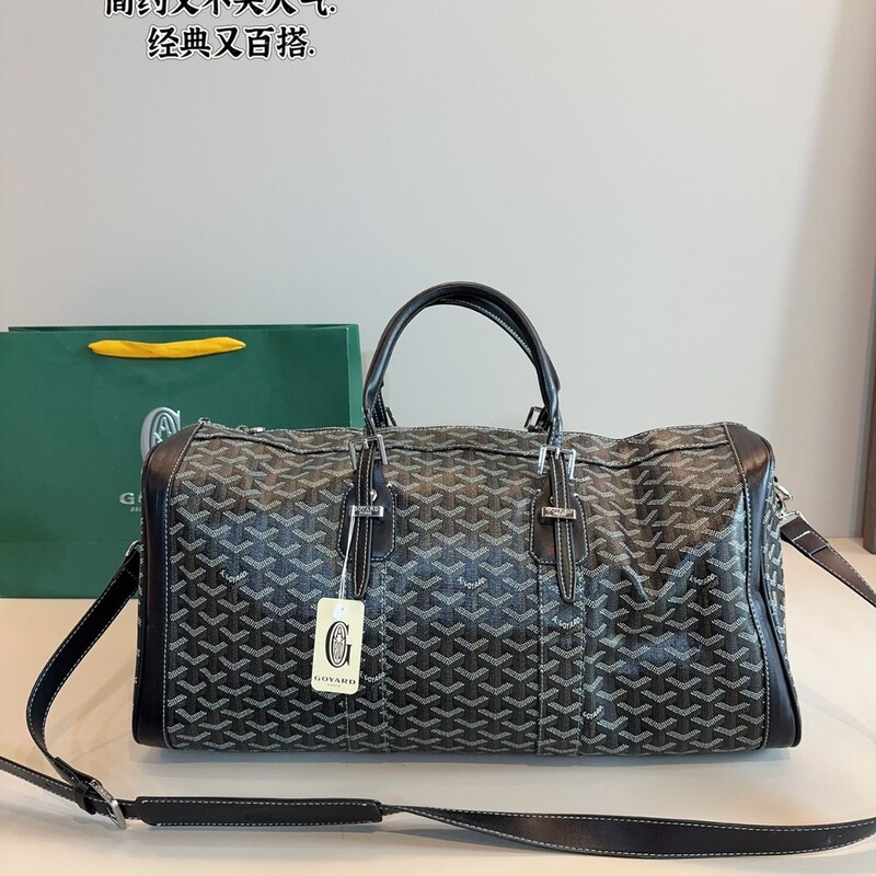 Goya Goyard Travel Bag Unisex Carry-On Bag Dog-Tooth Pattern Large Capacity Luggage Bag Gym Bag Suitcase