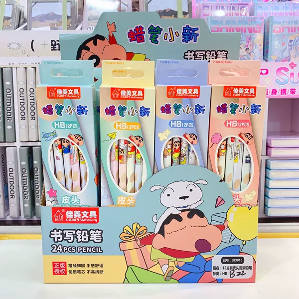 LB9010 Crayon Shin-chan 12-piece leather-tipped pencils (mixed 4 types)