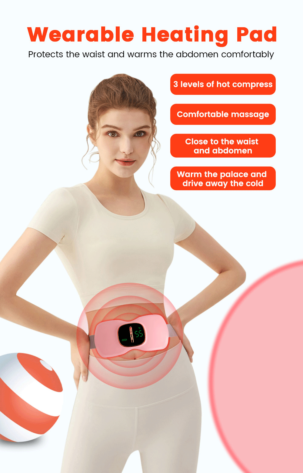 新品暖宫腰带礼盒宫寒加热大姨妈神器女生月经期痛经电热按摩神器