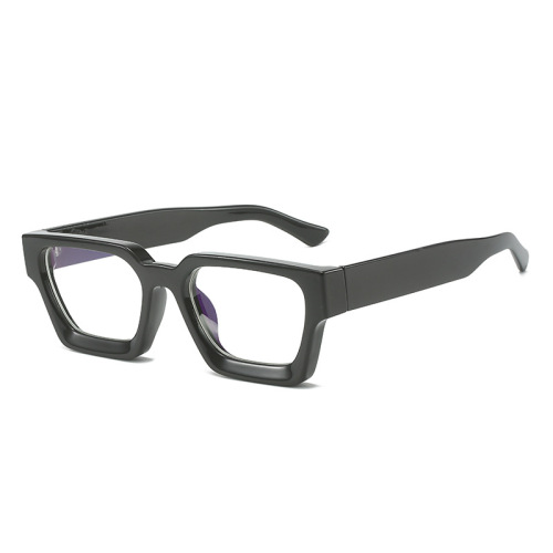 Cool square frame thick-rimmed glasses frames European and American fashion ins glasses cross-border retro trend anti-blue light flat glasses