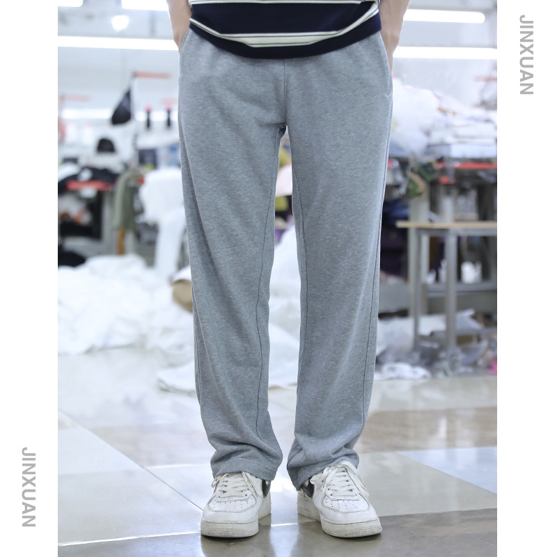2024 Summer Style Retro Washed Solid Color Drawstring Elaptic Loose Waist Head Dipping Couples Straight Casual Trousers for Men