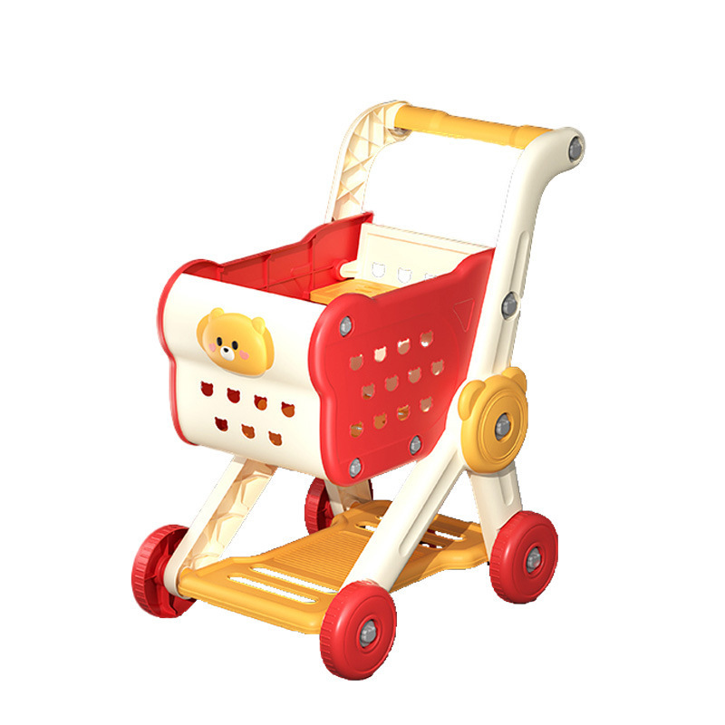 インターネット有名人の子供用ショッピングカートシミュレーションスーパーマーケットトロリーベビーフルーツと野菜モデルカットアウトおままごとおもちゃ|undefined