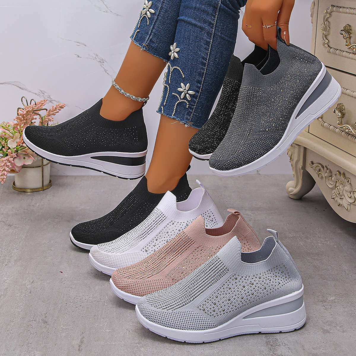 Zapatos bajos de moda para mujeres, ligeros y transpirables, mejores opciones para caminar y comprar.