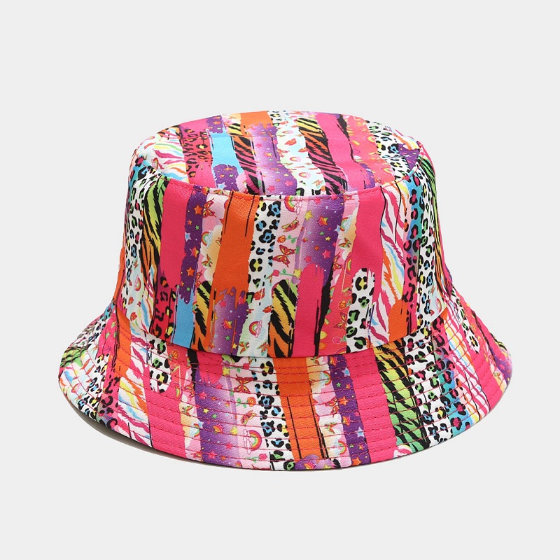 Mujeres Moda Pintada Doble Cara Aleros Anchos Sombrero De Copa display picture 12