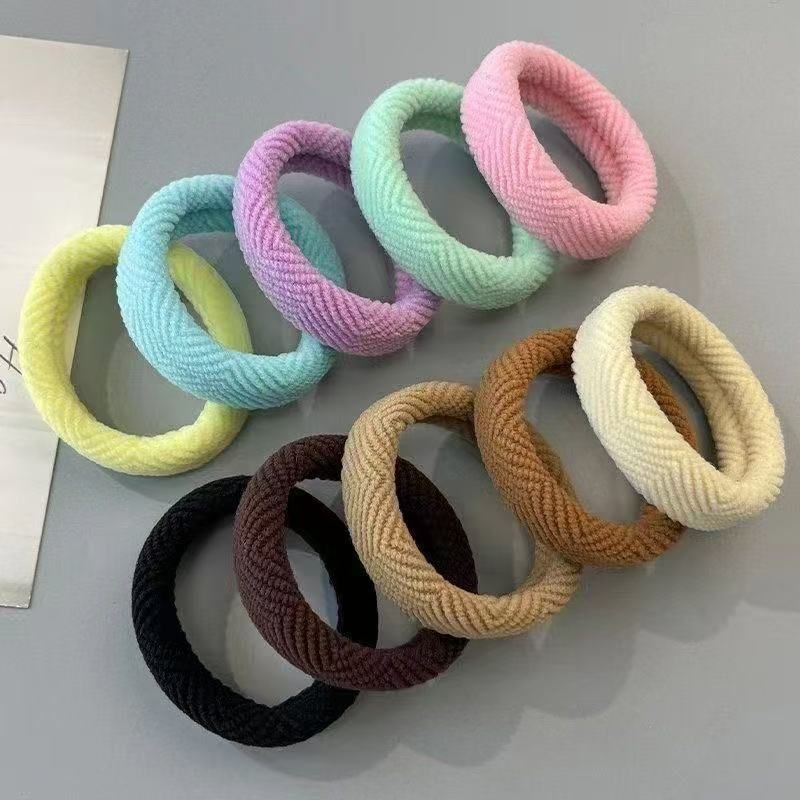 新しいカラフルな高品質ヘッドバンドナイロン素材幅広で厚みのある高弾性ヘアバンドヘアロープ厚く連続したゴムバンド|undefined