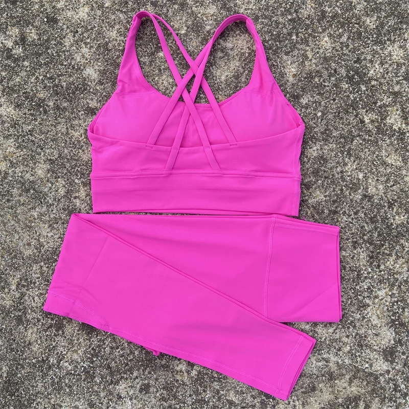 Racerback Tank Tops Tops Type Simple Style Sport Style Solid Color Nude Feel Jinammonia U Neck Tracksuit Racerback Tank Tops Skinny Pants