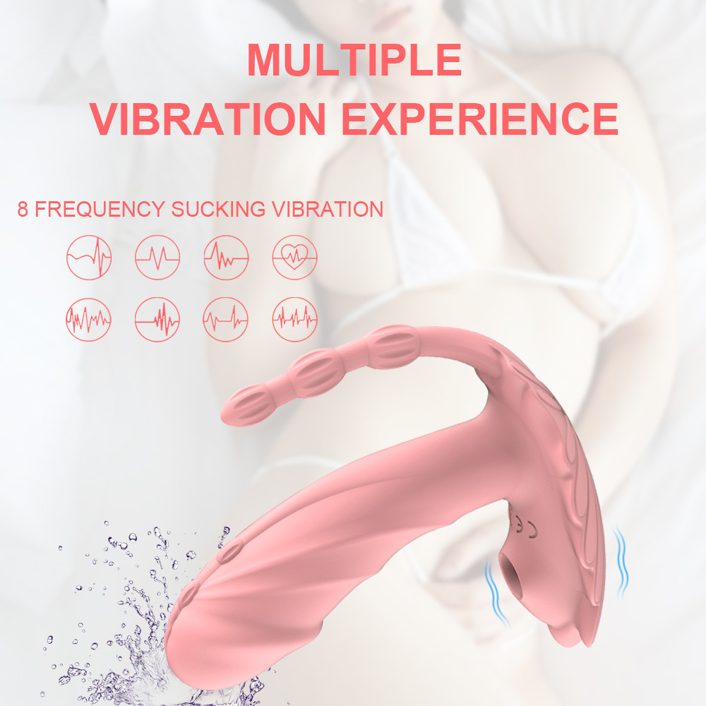 Fabricant et grossiste de sextoys féminins Mina, vibromasseur à succion sans fil portable avec télécommande et 8 fréquences_voghion.com