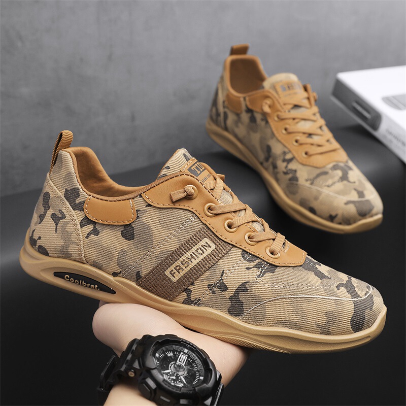 Spring 2024 camouflage men's shoes breathable casual canvas shoes slip-on trendy wear-resistant work safety shoes for construction sites trendy shoes Spring 2024 camouflage men's shoes breathable casual canvas shoes slip-on trendy wear-resistant work safety shoes for construction sites trendy shoes