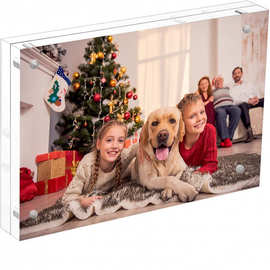 亚马逊热卖亚克力相框 透明独立桌面双面磁性图片相框