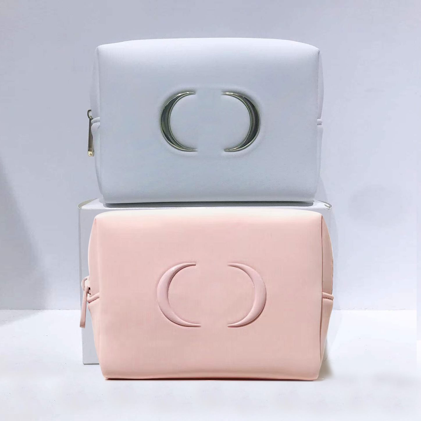 Kosmetik Çanta - Çəhrayı Space Cotton, Yumşaq, 16x5x13 sm