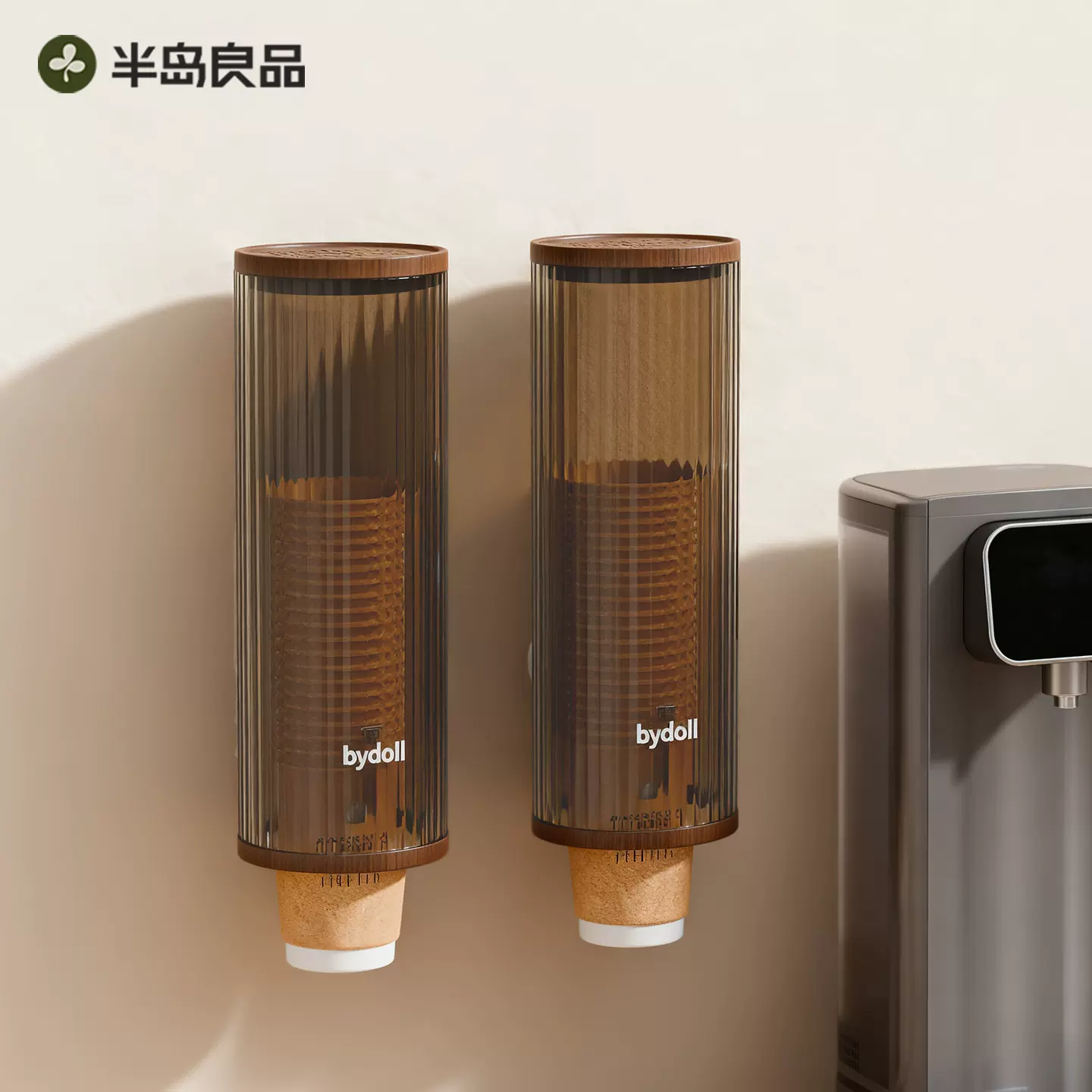 一次性杯子取杯器批发复古家用壁挂式饮水机旁纸杯架收纳盒置物架