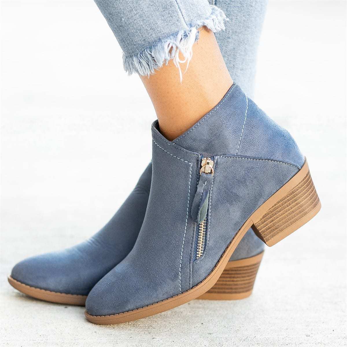 Women's Fashion Color Block Round Toe Fashion Boots display picture 2
