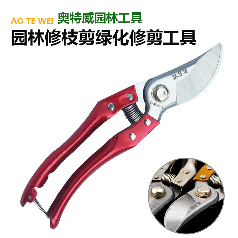 厂家批发带配件园林修枝剪绿化修剪工具摘果摘花果枝剪刀园艺果树